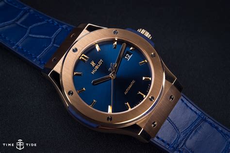 hublot blue chronograph king gold price|Review: Hublot Classic Fusion Original 42 mm in Yellow Gol.